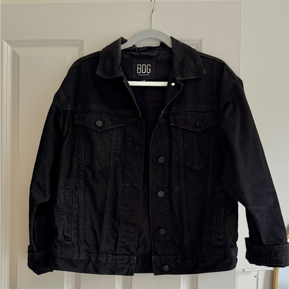 BDG black denim jacket in size small